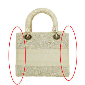 Dior Jacquard Medium Shoulder Gold Handbag LADY D-LITE